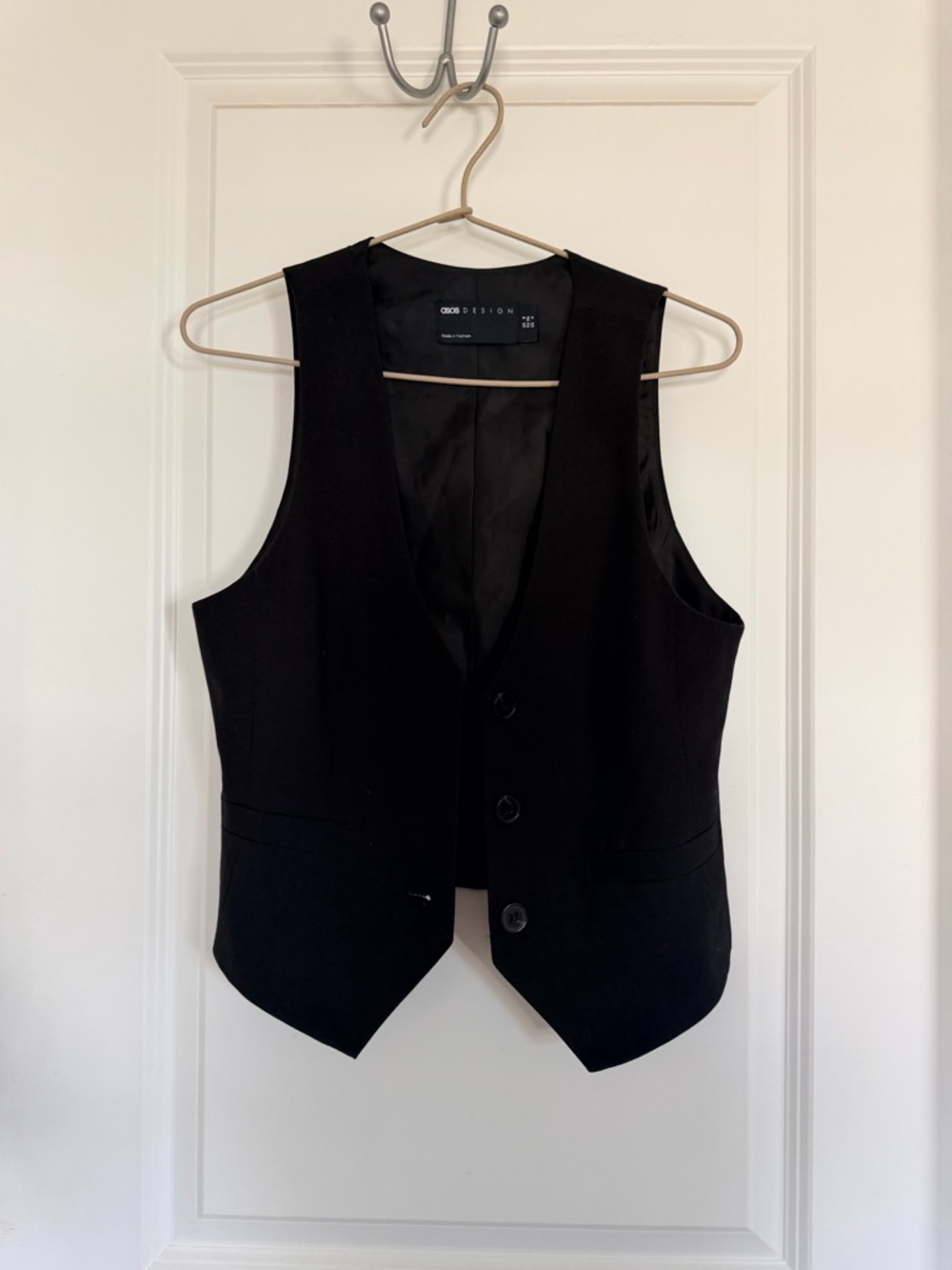Black Button-Front Vest